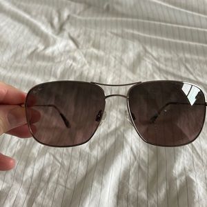 Maui Jim Breezeway Aviator Mens Titanium / Silver